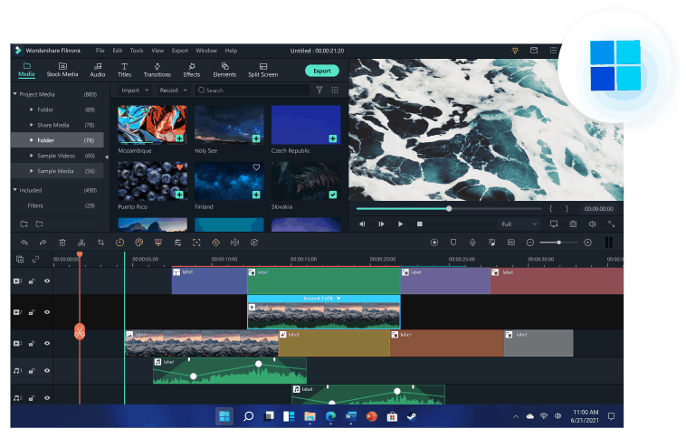 wondershare filmora x windows 11