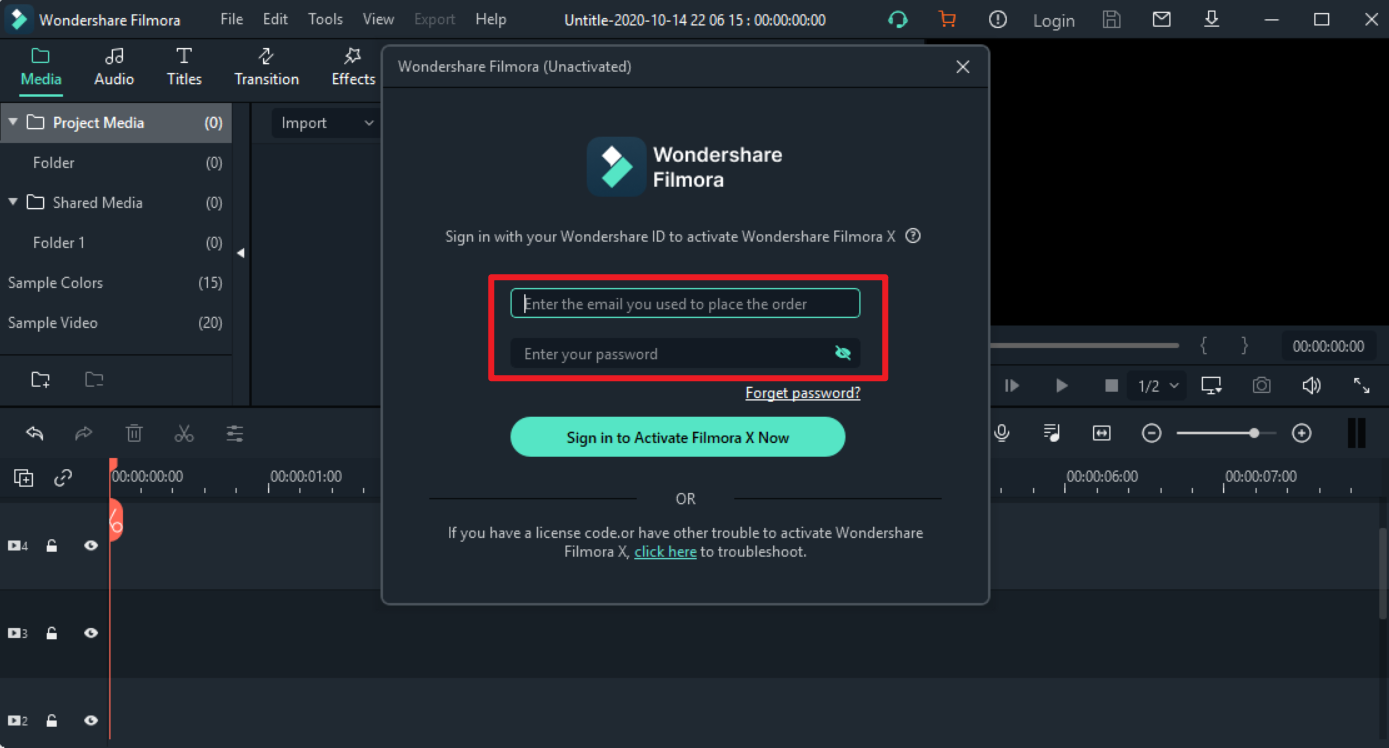 wondershare video editor key code